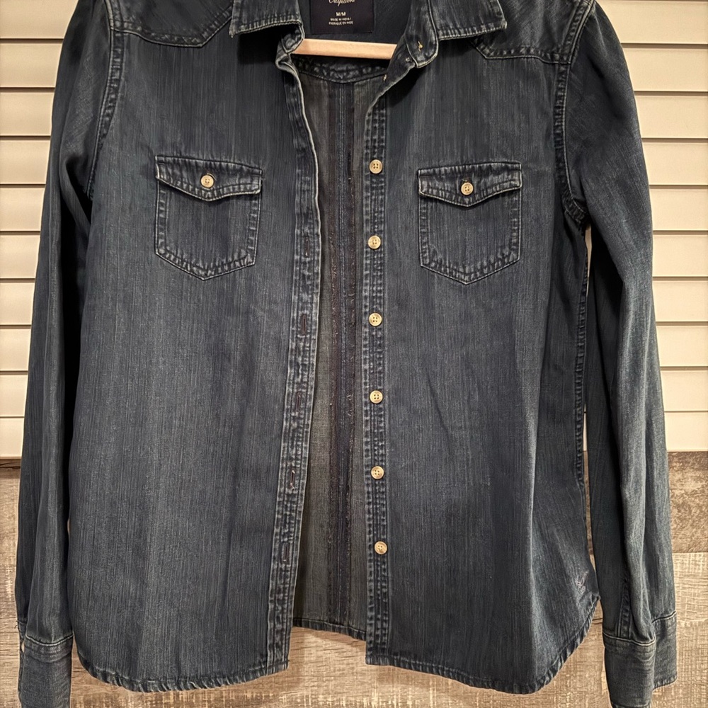 Casual Dark Denim Shirt
